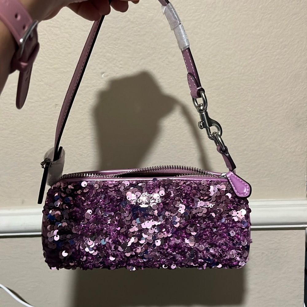New with tags purple bling Nolita barrel bag